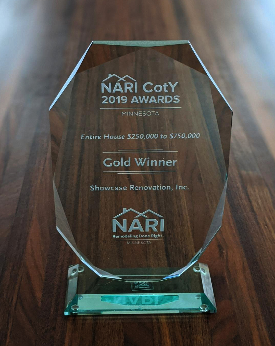 2019 Contractor of The Year Gold Award Winner